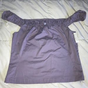 NWT XOXO Juniors Off the Shoulder Purple Top